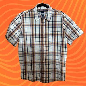 GAP Medium Plaid Button Down Shirt